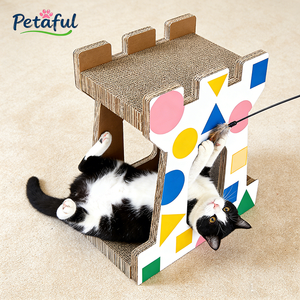 Groothandel Moderne Klassieke Gecombineerde Gecombineerde Sterke Meubelkattenkrabpaal van Karton, Ecologisch Katten Speelgoed Klimrek - Product Image 5