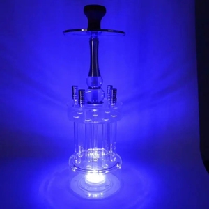 <span class=keywords><strong>Chicha</strong></span> transparente avec lumière LED Ensemble de narguilé complet en forme de Gatling Narguilé <span class=keywords><strong>grossiste</strong></span> Narguilé personnalisé pour bar - Product Image 3