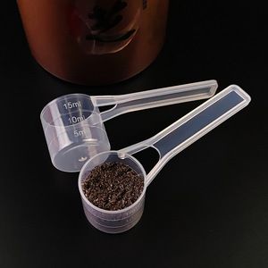 Cuchara medidora de plástico de fabricación <span class=keywords><strong>china</strong></span> con báscula, utensilios para hornear, cuchara líquida de laboratorio para leche en polvo, novedad - Product Image 1