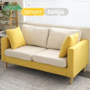 Wayon Reclining Fabric Chaise Lounge <strong>Sofa</strong> for Living Room with Removable Pillows and Wooden Legs, Light Green - Product Image 6