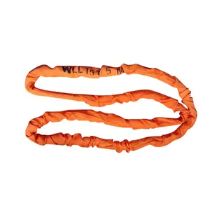 Bas prix 2T Orange sangle ronde Sling Standard ceinture de fronde ronde sans fin pour le levage