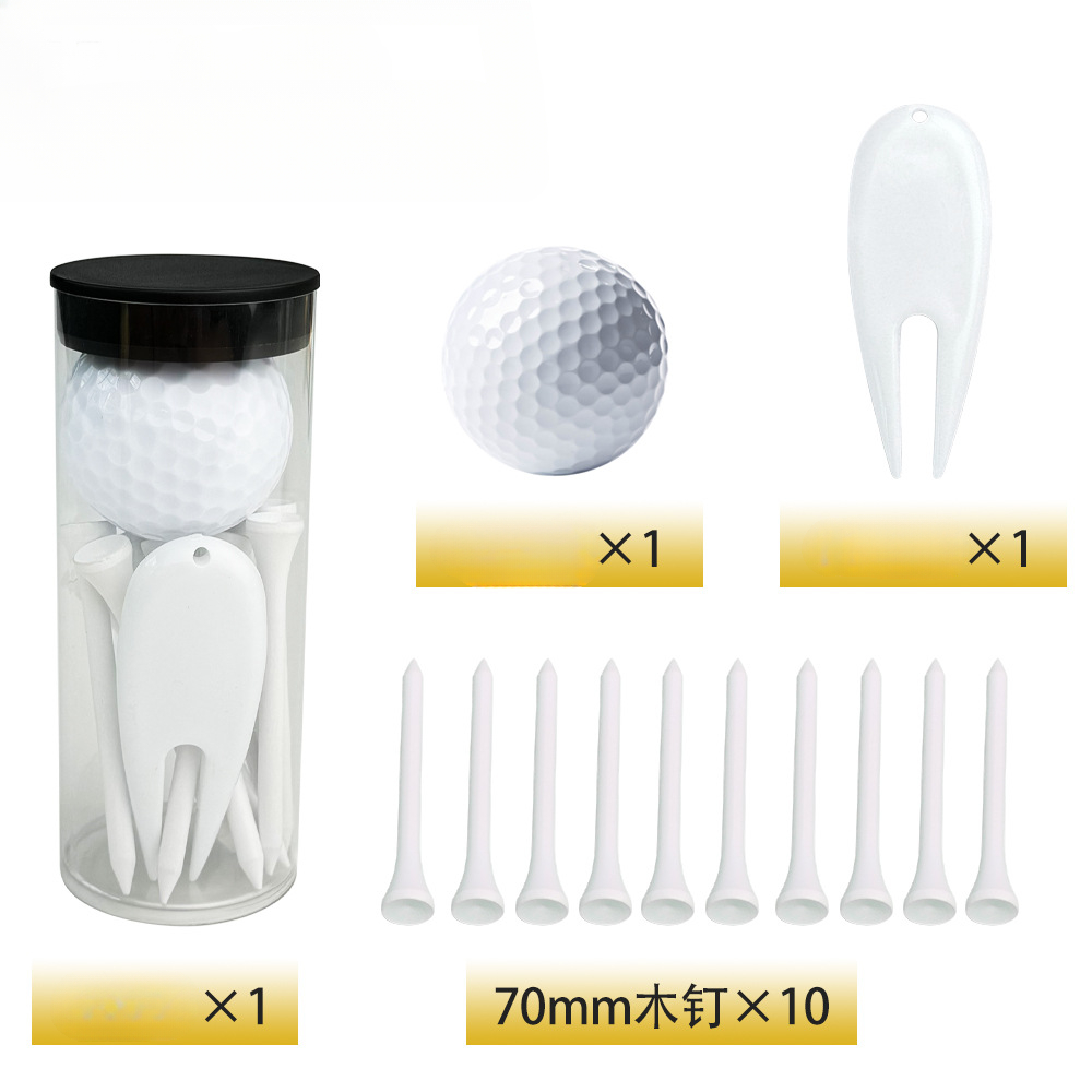 1 boule blanche + 10 clous en bois blanc 70MM + 1 fourchette