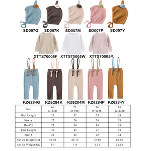 Conjunto de Ropa de Bebé de Manga Larga de Algodón Acanalado para Otoño, Conjunto de Ropa para Recién Nacido, Niño o Niña, 3 Piezas con Gorro - Product Image 2