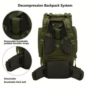 Sac à dos de randonnée multifonctionnel personnalisé Fujian, grande capacité 75L, sac de voyage, sac de rangement durable - Product Image 5