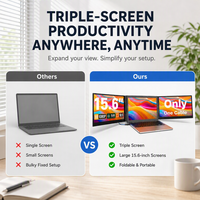 15,6 Zoll Dual-Screen Tragbarer Monitor 1080P FHD IPS USB-C Ein-Kabel-Verbindung für Laptop Business OEM ODM Fabrik Großhandel