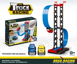 Set <span class=keywords><strong>di</strong></span> Auto da Corsa con Pista ad Anello Luminosa Giocattolo per Bambini Pista ad Alta Velocità - Product Image 2