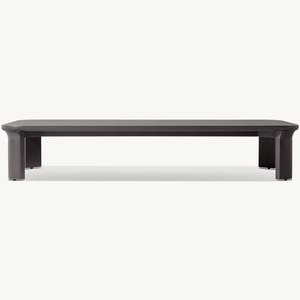 Tavolino da Caffè Rettangolare RH Lagos in Alluminio, Struttura in Alluminio Bronzo Scuro, Tavolino da Esterno Moderno e Minimalista - Product Image 6