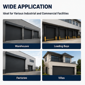 <span class=keywords><strong>Porte</strong></span> de <span class=keywords><strong>garage</strong></span> <span class=keywords><strong>sectionnelle</strong></span> électrique à isolation thermique WANJIA, <span class=keywords><strong>porte</strong></span> de <span class=keywords><strong>garage</strong></span> élégante en aluminium noir - Product Image 1
