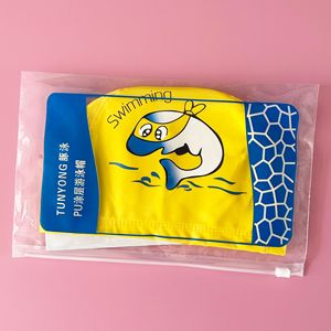 Gorro de natación para niños con revestimiento de PU, diseño de dibujos animados, cómodo, unisex, para natación y deportes acuáticos - Product Image 3