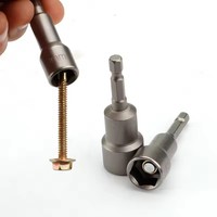 1 PC Chrome 5.5mm-19mm Magnetic Impact Socket Nut Screwdriver 1/4 Hex Key Set Drill Bit Adapter untuk Bor Daya DIY Impact