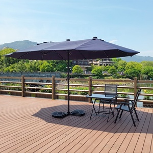 Sombrilla Grande de 12 Metros con Nuevo Diseño, Sombrilla de Patio de 15 Pies, Sombrilla de Doble Cara para Jardín, Sombrilla para Porche, Parasol con Energía Solar - Product Image 1