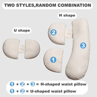 Oreiller de soutien pour la grossesse ergonomique et amovible en polyester, confortable