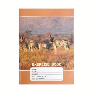 Cuaderno de ejercicios escolar africano al por mayor, barato, con logotipo personalizado, A4, 48 hojas, encuadernación cosida a caballete, con líneas estrechas - Product Image 2