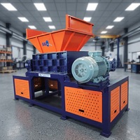 Petite machine à déchiqueter à double arbre pour la ferraille, les bouteilles en plastique, les canettes et les vieux papiers, à vendre