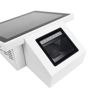 Comprobador de precio automático táctil de Color blanco Android de 8 pulgadas con escáner de código de barras Qr 1D/2D, comprobador de precios de supermercado de montaje en pared