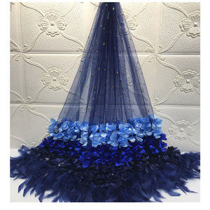 Vestido de Princesa con Flores 3D para Niñas, Vestido de Noche de Tres Capas con Degradado, Vestido de Boda con Plumas y Encaje - Product Image 4