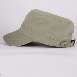 Cotton حافة منحنية قليلاً مسطحة مع شعار مخصص للتطريز بيع بالجملة قبعة مسطحة علوية - Product Image 3