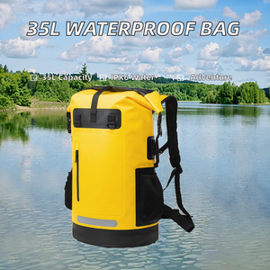 XINYOU 35L IPX-6 Waterproof PVC Dry <b>Backpack</b> with <b>Roll</b> Top & Floating for Kayaking Boating Sailing & Camping - Product Image 2