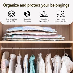 Haute qualité meilleur tissu rétractable organisateur grand voyage scellant <span class=keywords><strong>sous</strong></span> <span class=keywords><strong>vide</strong></span> sacs nettoyant fermeture éclair économiseur d'espace sacs de <span class=keywords><strong>rangement</strong></span> - Product Image 3