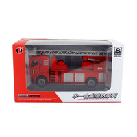 Camion de pompiers miniature en métal moulé sous pression en gros, jouets pour enfants, ensemble de voitures à prix compétitif, véhicules d'urgence, camion de pompiers avec échelle