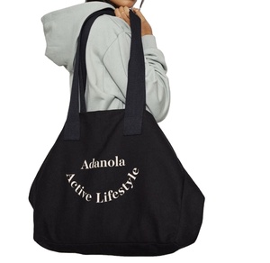 Sac fourre-tout en toile noire grande capacité de marque DB-0128 pour le sport et les loisirs (vente en gros) - Product Image 1