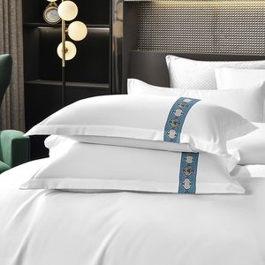 Set di Biancheria da Letto di Lusso in Cotone Egiziano King Size 4 Pezzi con Lenzuolo con Angoli e Copripiumino <span class=keywords><strong>per</strong></span> <span class=keywords><strong>Hotel</strong></span> e Uso Domestico - Product Image 3