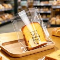 Sac en plastique OPP personnalisé avec fermeture autocollante, sac en polyéthylène transparent, sacs à pain en plastique, emballage en plastique, sac en plastique pour l'emballage du pain