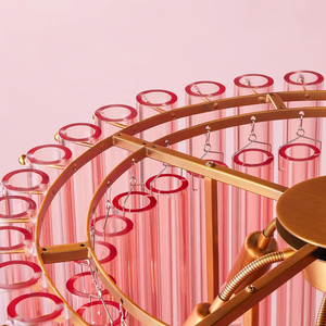 Lámpara Colgante Moderna de Tubos de Vidrio Color Rosa, para Decoración de Interiores de Villas, Restaurantes, Estilo <span class=keywords><strong>Oldfield</strong></span> Redondo - Product Image 6