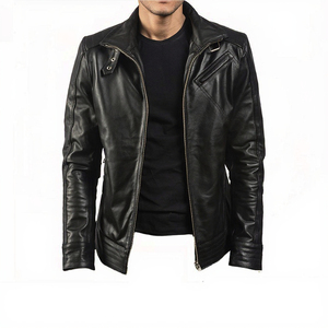 Veste softshell d'hiver décontractée pour hommes en cuir de vache avec coupe-vent à l'avant imperméable en polyester avec fermeture éclair uniforme de travail - Product Image 3