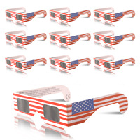 Vente en gros de lunettes d'éclipse solaire Kingvision 2024, modèle 112101, design personnalisé, monture intégrale, verres miroir, monture PC+Papier, unisexe