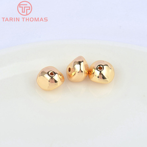 Bracelet en laiton plaqué or 24 carats avec petites perles irrégulières en forme de pierre, accessoires de bijoux DIY de haute qualité - Product Image 4