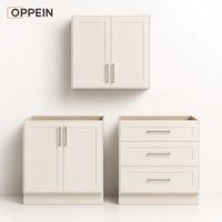 Armoires de cuisine prêtes à assembler (RTA) en kit, couleur crème, style Shaker, pour projets d'appartements (vente en gros)
