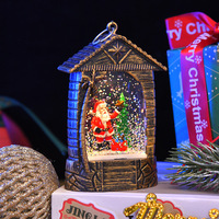Dessin animé décorations de noël rempli d'eau cocotier maison veilleuse intérieur atmosphère lumineuse ornements pour décor