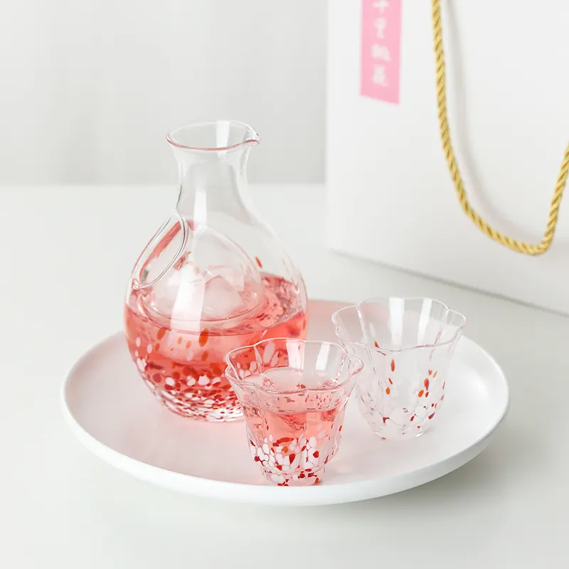 Креативный красочный набор Саке для рисового вина, оптовая продажа, японский стеклянный набор для Саке