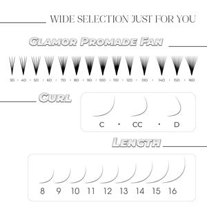 NVT Beauty 6D Promade Fans Loose mix 3 1500 plateau premade fans volume fan lash extension ultra speed loose vison lash - Product Image 5