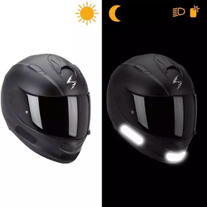Pegatina de <span class=keywords><strong>casco</strong></span> de alta visibilidad, pegatinas reflectantes para motocicleta, pegatina negra para <span class=keywords><strong>casco</strong></span> - Product Image 4
