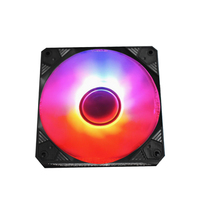 PWM PC RGB kipas LED, 120mm aliran udara tinggi bantalan hidrolik plastik untuk casing komputer Radiator pendingin CPU bersertifikat CE ROHS