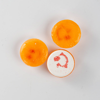 Bonbons ronds en gros à motif imprimé, bonbons fourrés saveur orange, bonbons colorés pour enfants et friandises de fête en vrac OEM