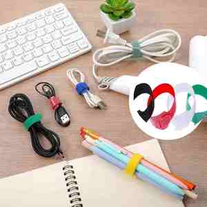 En stock Serre-câbles auto-agrippants 12 mm en forme de tête de chat, colorés, pour gestion de câbles de stockage de données - Product Image 5