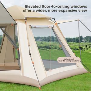 Tente de <span class=keywords><strong>camping</strong></span> automatique d'extérieur, épaisse, à ouverture rapide, résistante au vent et aux intempéries, portable, pliable, double couche en tissu Oxford - Product Image 2