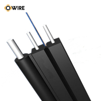 Cable de Fibra Óptica para Exteriores Owire FTTH, Cable de Fibra Óptica Multifibra de 2, 4 y 6 Núcleos, Cable de Fibra Óptica de Bajada FTTH de 2 Núcleos