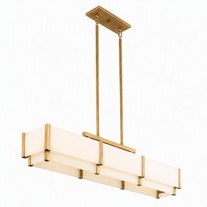 Lustre Linéaire Classique de Luxe <span class=keywords><strong>en</strong></span> Albâtre pour Salon et Îlot de Cuisine, Grand Modèle Orleans - Product Image 5