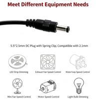 Adaptateur d'alimentation réglable 3-12V 2A, adaptateur d'alimentation à découpage 12V 1/2/3/5A avec prise CA pour caméra de vidéosurveillance, LED et matériel réseau