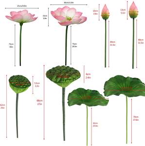 Flores artificiales de loto para jardín, estanque de peces, <span class=keywords><strong>piscina</strong></span>, decoración de boda - Product Image 6