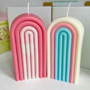 Wholesale Design Custom <b>Gifts</b> Decoration DIY Rainbow Bridge Soap Mould Silicone Mold for Epoxy Resin Concrete Candle Making - Product Image 2