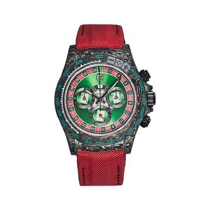 Orologi di Stile Premium per Uomo - Orologio Meccanico da Uomo a Carica Manuale con Design Ispirato alle Corse in Fibra di Carbonio in Stile Daytona - Product Image 4