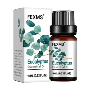 FEXMS eucalyptus essential oil bottle with dropper and minimalist label