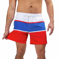 Shorts de bain rayés personnalisés pour hommes, séchage rapide, extensibles dans quatre directions, imperméables, respirants, en polyester et élasthanne, pour le surf, la plage, la natation, décontractés