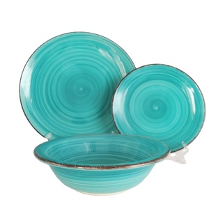 <span class=keywords><strong>Vaisselle</strong></span> <span class=keywords><strong>jaune</strong></span> 18 pièces Service de table pour l'Italie Chine nordique Céramique de luxe Assiette royale rustique Vente en gros <span class=keywords><strong>Vaisselle</strong></span> en porcelaine - Product Image 4