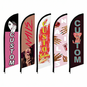 Feather Flag Outdoor Custom Printed Polyester Flying Beach Signage Double-sided Outdoor Promotional Advertising Feather Banner